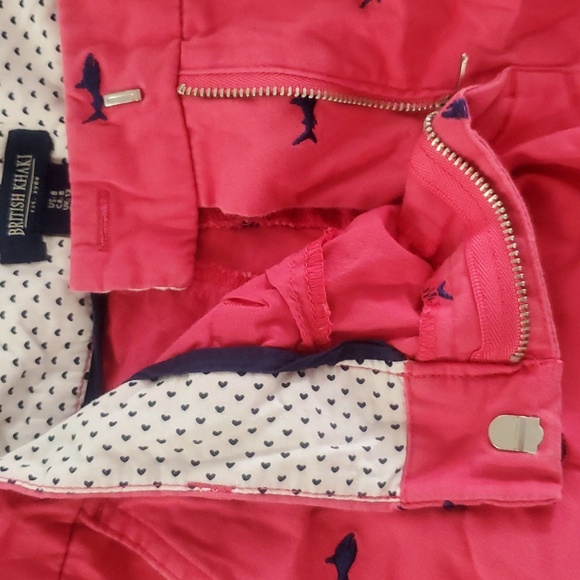 British Khaki pink shorts, navy shark, size 8 - Picture 7 of 8